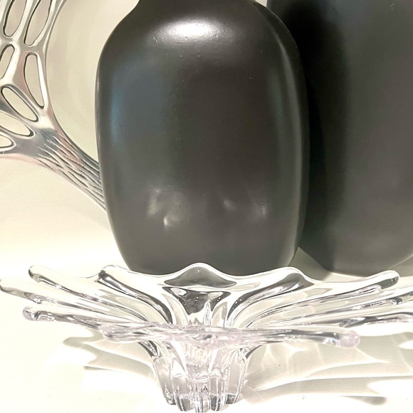 MCM Art Vannes Crystal Art Glass Bowl Elegant Trinket Dish Vintage 1950s France - Picture 7 of 14